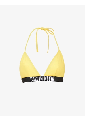 Intense Power logo-embroidered bikini top