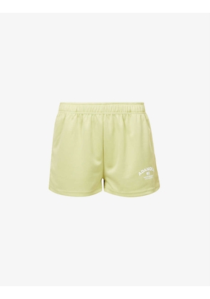 Tennis mid-rise stretch-jersey shorts