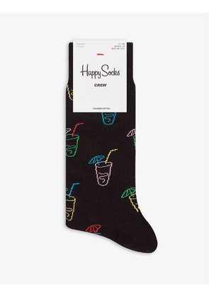 Lemonade-design cotton-blend socks