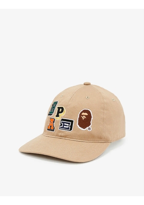 Multi Fonts logo-patch cotton baseball cap
