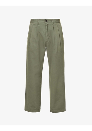 Two Tuck relaxed-fit straight-leg cotton chino trousers