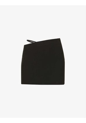 Hermine low-waist woven mini skirt