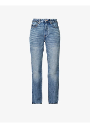 Figni straight-leg high-rise organic-cotton jeans