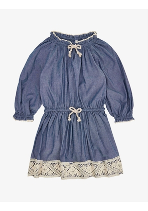 Doily relaxed-fit cotton-blend dress 4-10 years