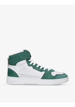 Dice Hi high-top leather and suede trainers