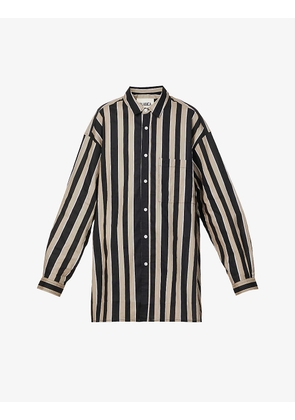 Adele relaxed-fit striped cotton shirt