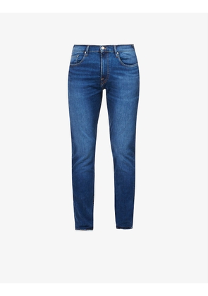 Slim-fit stretch organic-cotton blend jeans