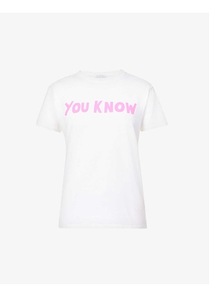 You Know text-print organic-cotton T-shirt