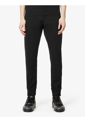 Branded relaxed-fit jersey jogging bottoms