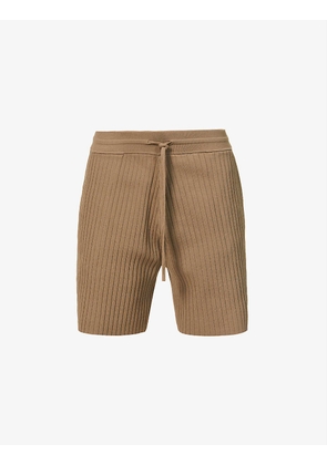Ribbed relaxed-fit stretch-woven shorts
