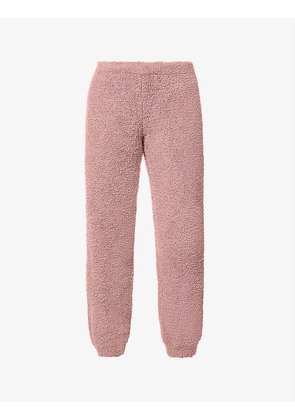 Cozy tapered high-rise knitted jogging bottoms