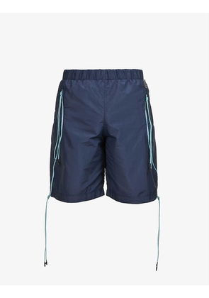 Ventilation relaxed-fit straight-leg shell shorts