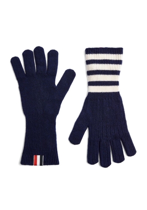 Thom Browne Cashmere 4-Bar Gloves