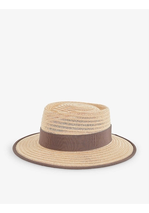 Gerhard contrast-trim straw hat