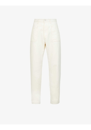 N-1 straight-leg high-rise cotton trousers