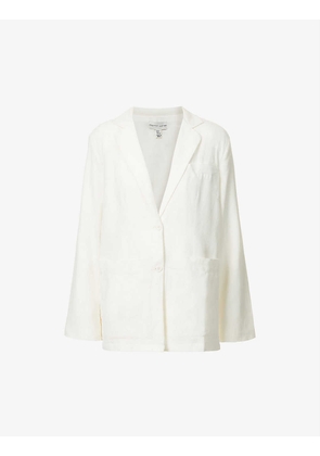 Dylan single-breasted cotton and linen-blend blazer