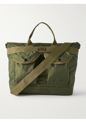 RRL - Medium Webbing-Trimmed Recycled-Nylon Messenger Bag - Men - Green