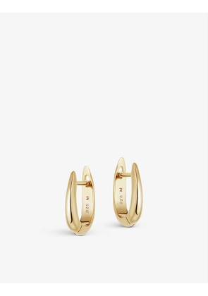 Missoma Womens Gold Plain Claw 18ct Gold-plated Vermeil Sterling Silver Huggie Earrings