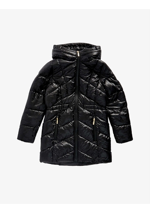 Longline quilted shell jacket 6-15 years