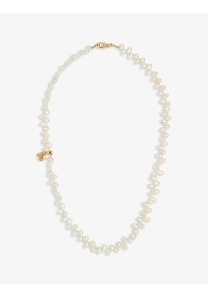 La Calliope 24ct yellow gold-plated bronze and pearl necklace