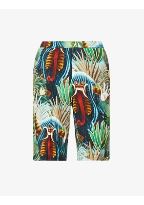 Rangda graphic-print relaxed-fit woven shorts