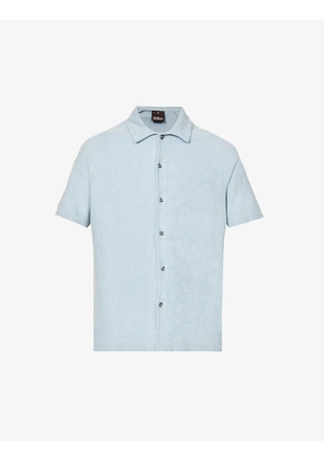 Albin marled-pattern cotton polo shirt