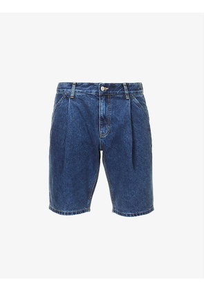 One Tuck relaxed-fit denim shorts