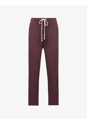 French Terry cropped straight-leg relaxed-fit high-rise cotton jogging bottoms