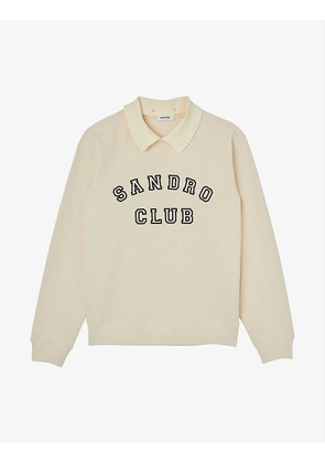 Sandro Club logo-print cotton sweatshirt