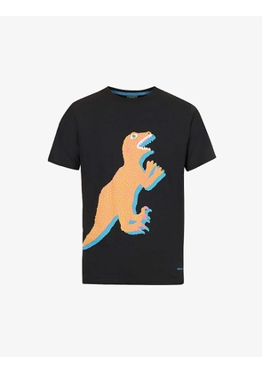 Dino graphic-print organic cotton T-shirt
