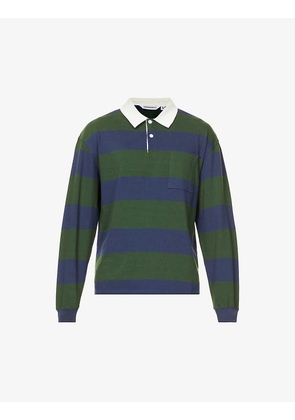 Striped cotton rugby shirt