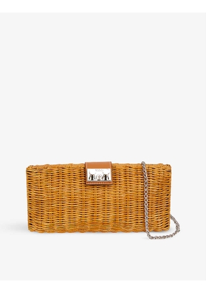 Tube Willow woven clutch bag