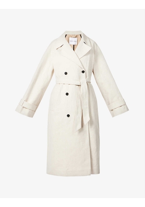 Belle double-breasted cotton-blend trench coat
