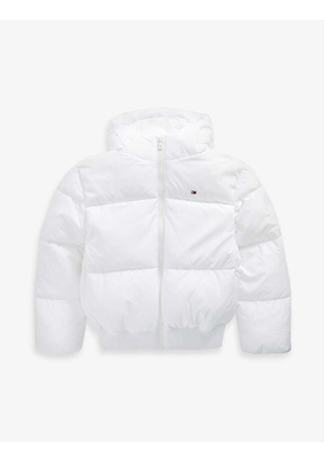 Logo-embroidered recycled-polyester puffer jacket