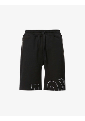 Distorted regular-fit cotton-jersey shorts