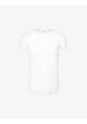 Round-neck cotton-jersey slub T-shirt
