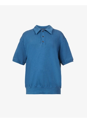 Relaxed-fit cotton-jersey polo shirt