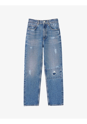 Larsson distressed straight-leg jeans