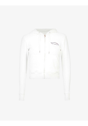 Robertson brand-embroidered velour hoody