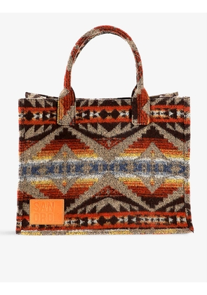 Kasbah patterned wool-blend felt tote bag
