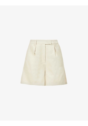 Blair high-rise tailored cotton shorts