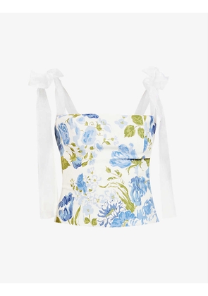 Zoey floral-print woven top
