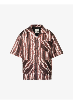 Aloha graphic-pattern relaxed-fit woven shirt