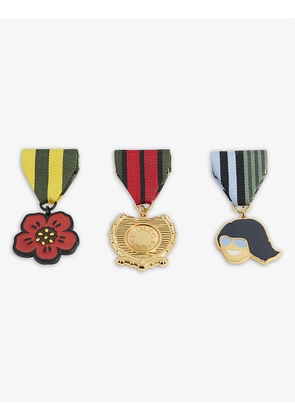 Graphic-illustrated zamac set of three medals