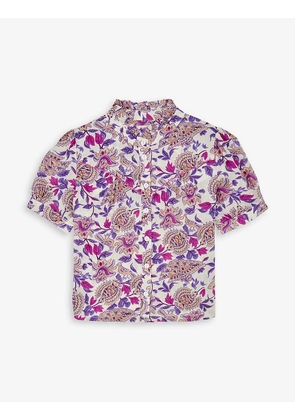 Yoko floral-print woven top