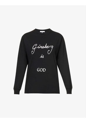 Ginsberg is God brand-print organic-cotton T-shirt