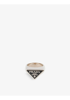 Brand-plaque 925 sterling-silver ring