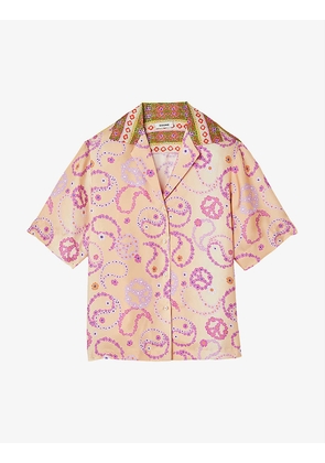 Kimy graphic print silk shirt