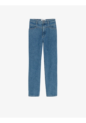 Poupi straight-leg high-rise organic cotton-denim jeans
