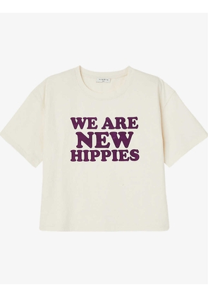 We Are New Hippies slogan cotton-jersey T-shirt